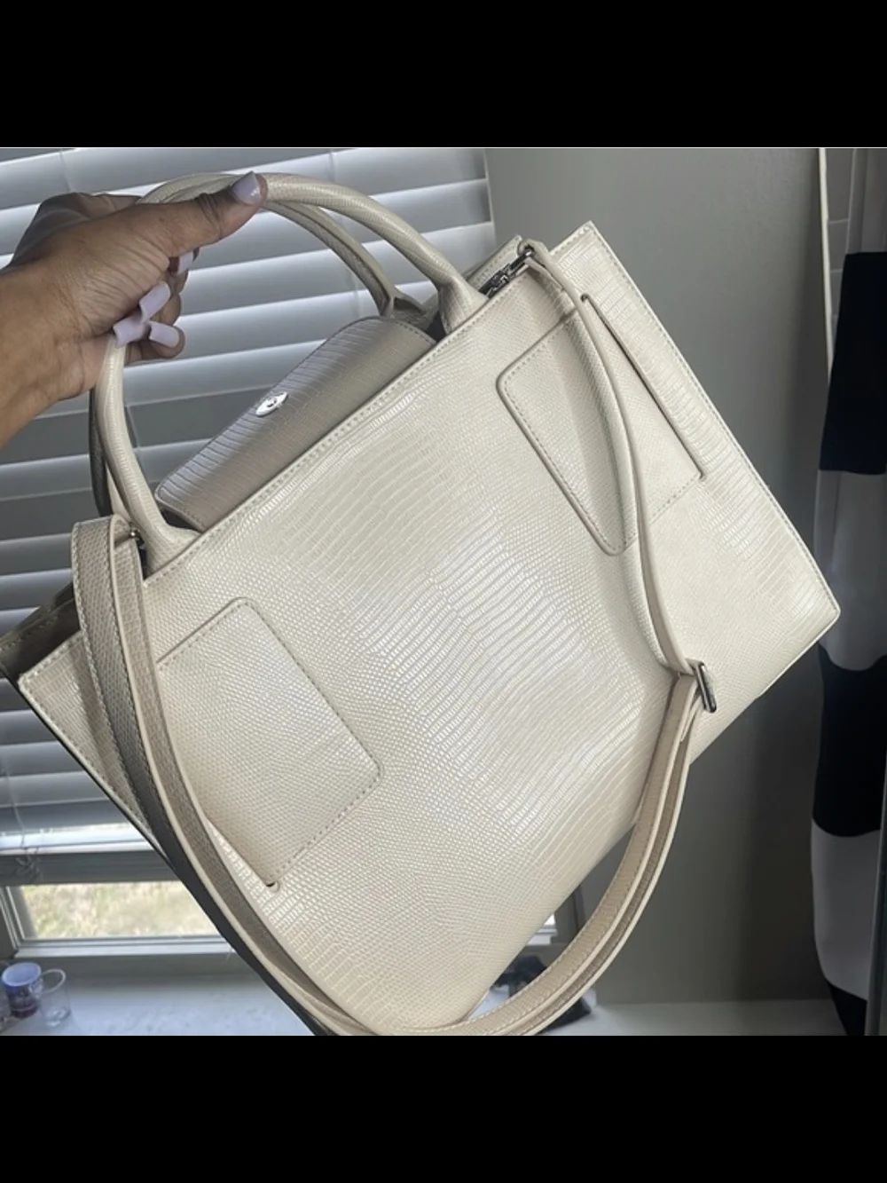 BRANDON BLACKWOOD LIZARD JUMBO KUEI SATCHEL TOTE